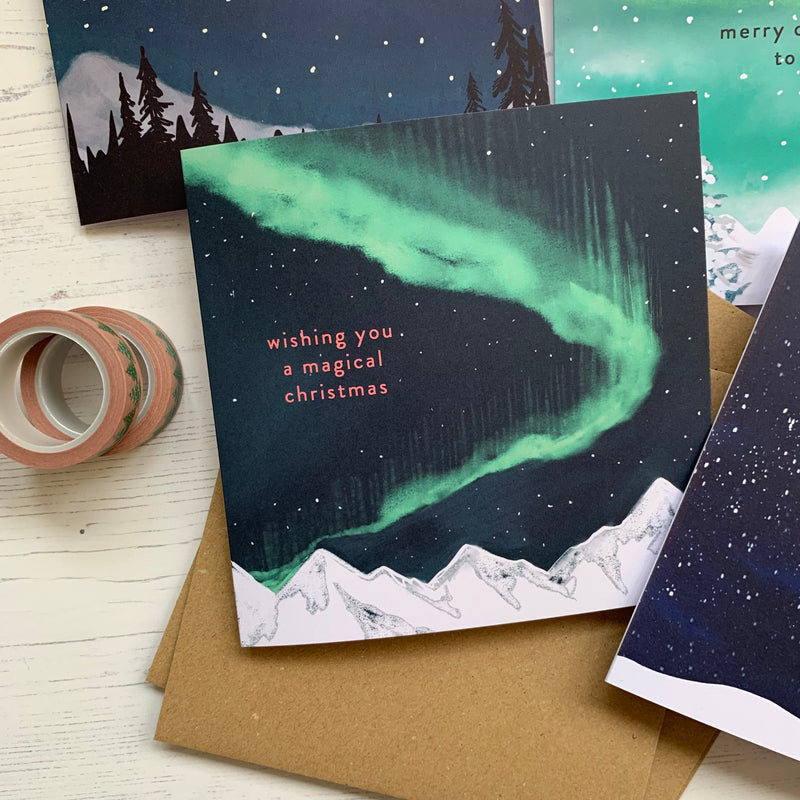 Starry Skies Christmas Card Set | Pack of 4