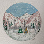 Winter Cabin #2 Original Painting