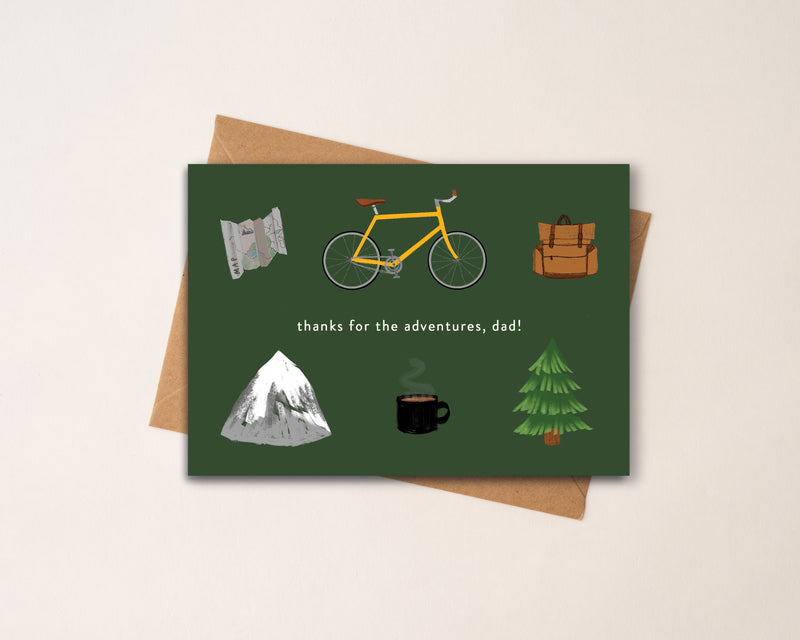 Thanks for the Adventures Dad Cycling Card