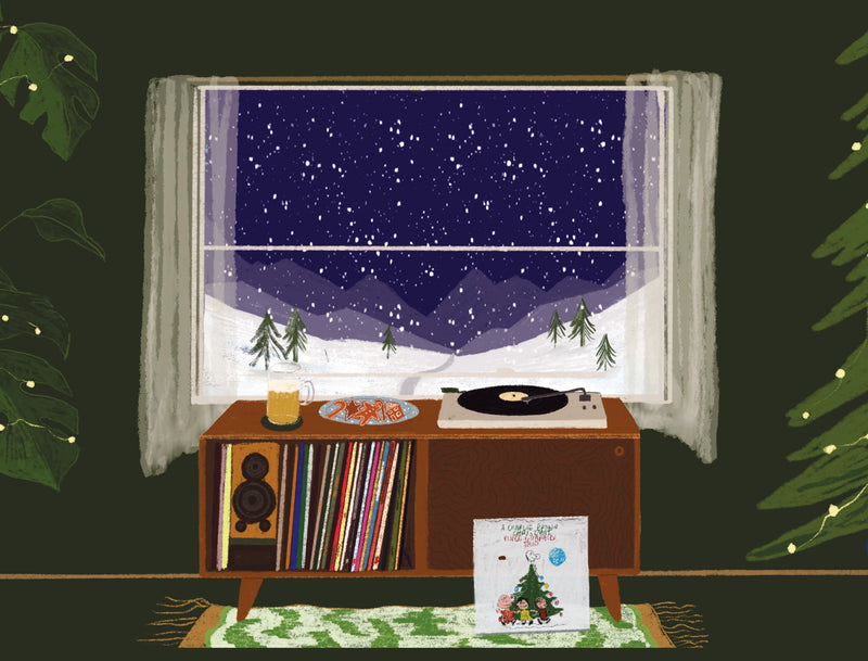 Christmas Records Print