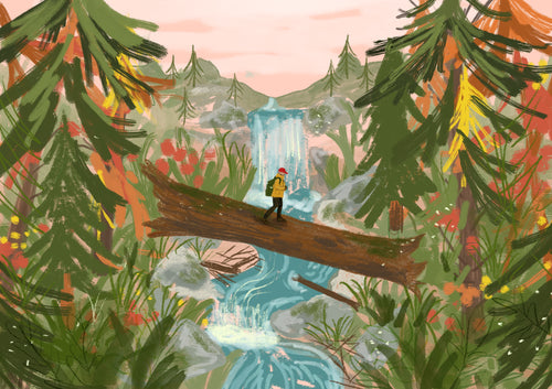 Summer Hiking Art Print