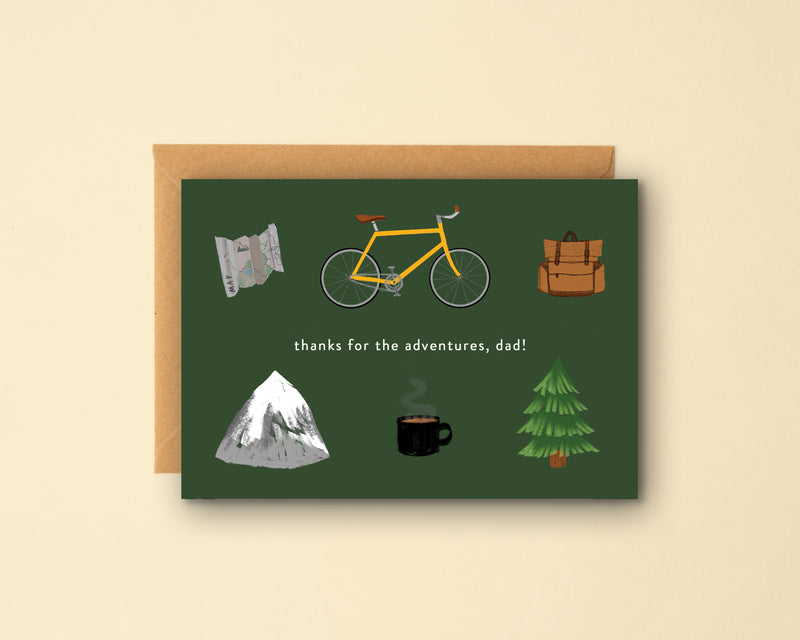 Thanks for the Adventures Dad Cycling Card