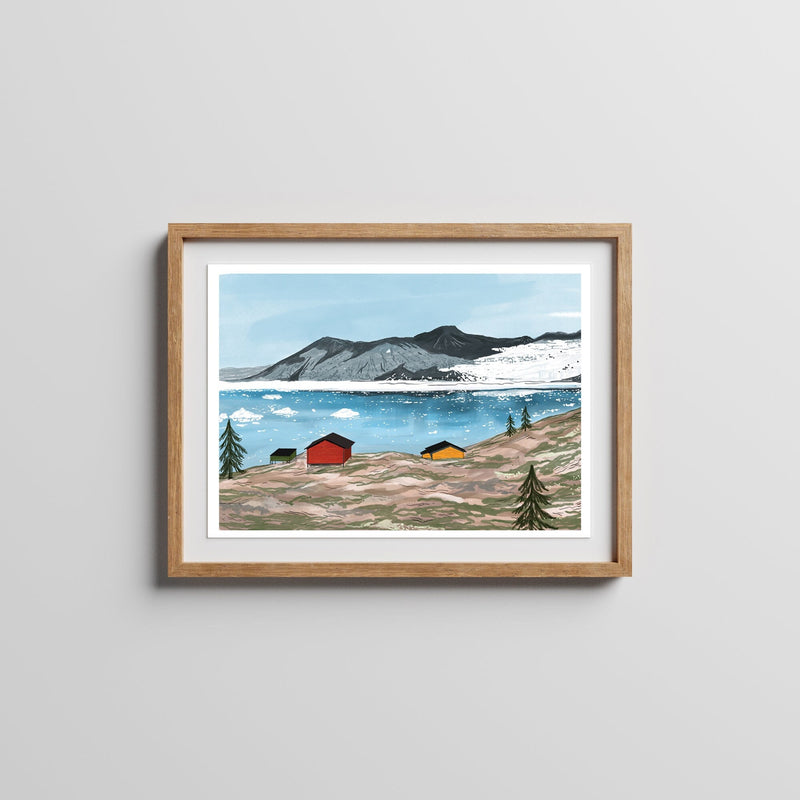 Greenland Cabins Print
