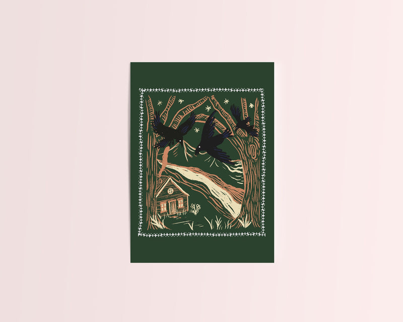 Folktale Week Odins Ravens Postcard