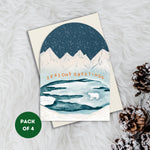 Pack of 4 - Polar Bear Christmas Card