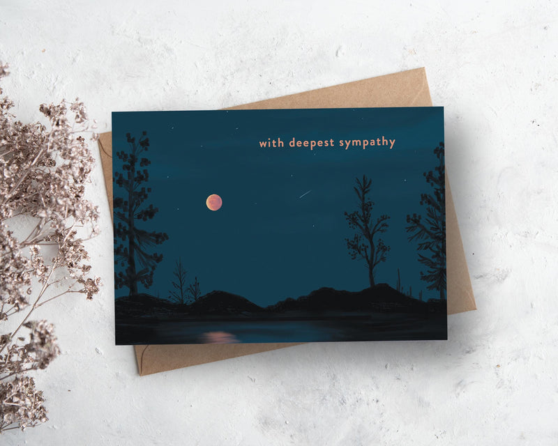 Deepest Sympathy Moon Card