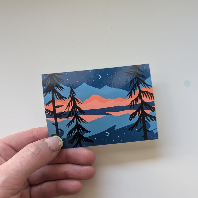 Forest Sunset Vinyl Sticker