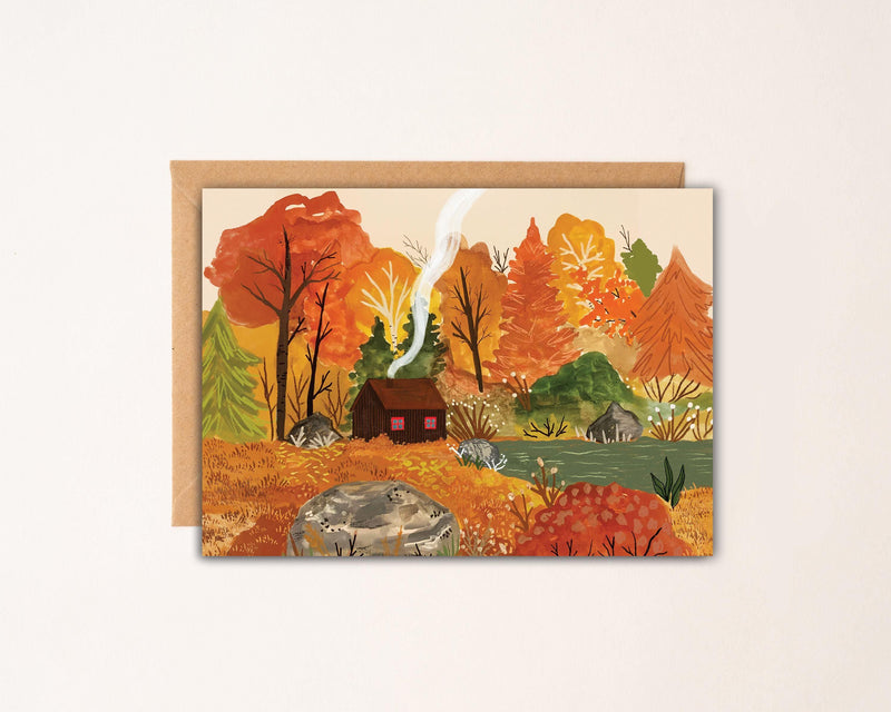 Autumn Cabin Card