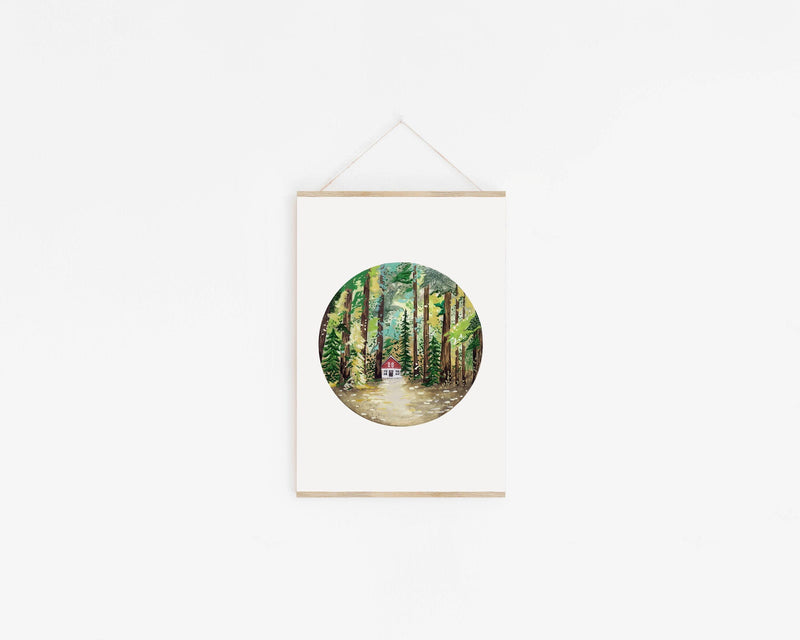 Cabin In The Woods Art Print