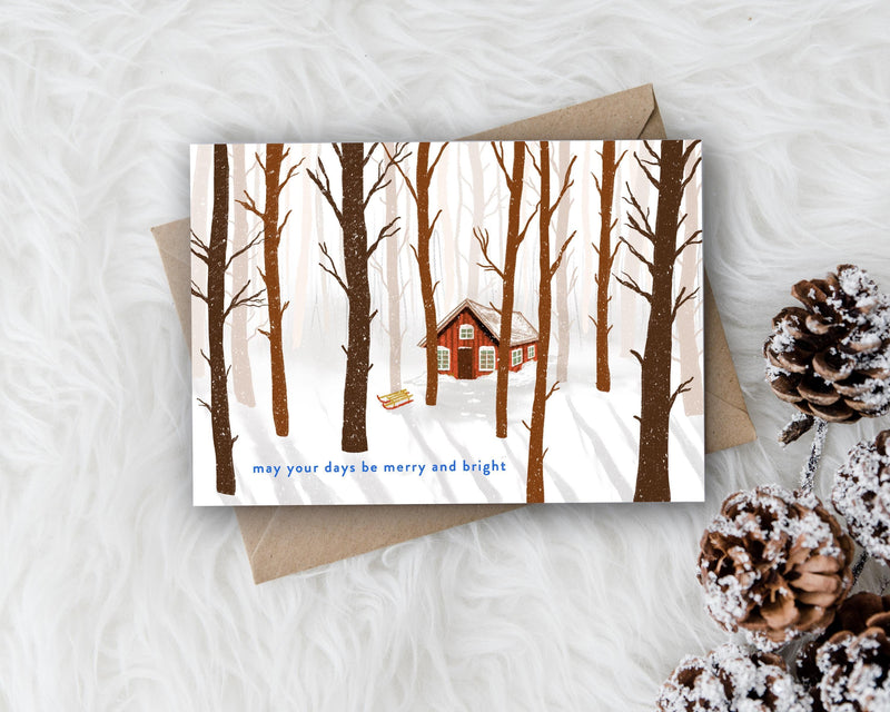 Merry & Bright Christmas Card - Pack of 4