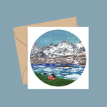 Cabin By The Mountains Greetings Card