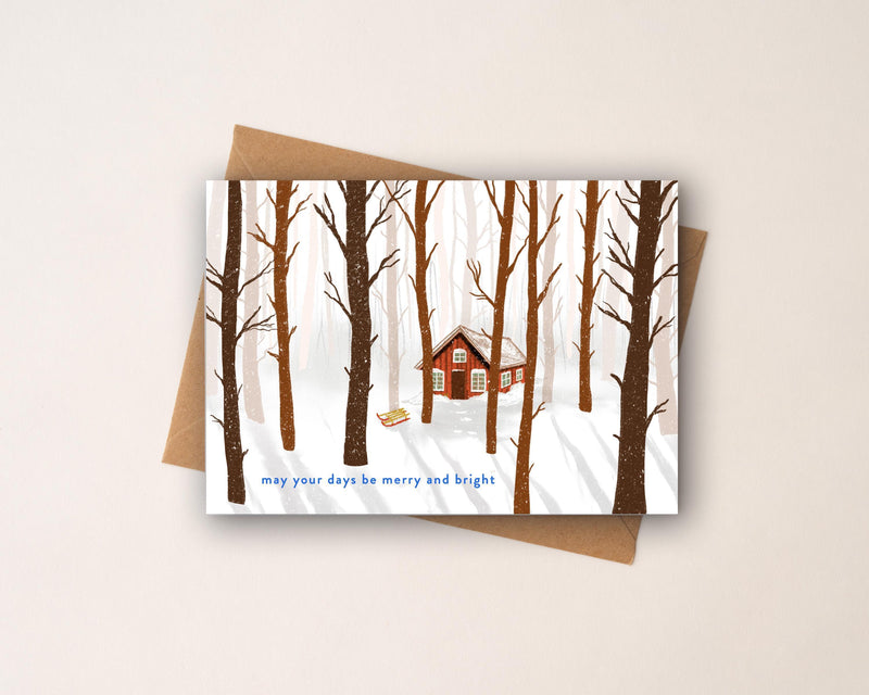 Merry & Bright Christmas Card - Pack of 4