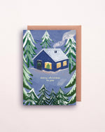 Cosy Cabin Christmas Card | Illustrated Christmas Card