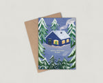 Pack of 4 - Cosy Cabin Christmas Cards