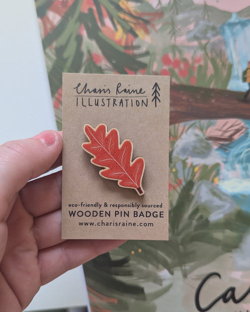 Seconds: Oak Leaf Wooden Pin