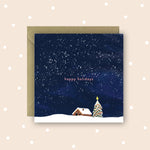 Happy Holidays Skies Card