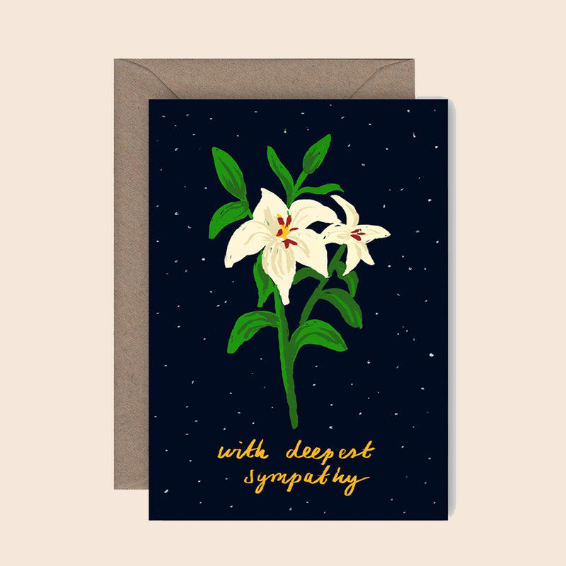 Deepest Sympathy Lily Card