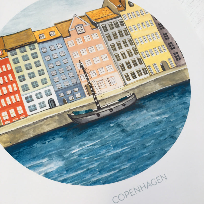 Copenhagen A4 Print | Nyhavn Illustration