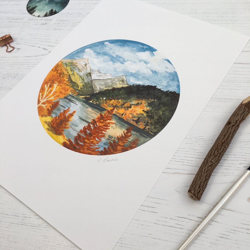 Rocky Mountains in Fall Print | Autumn Print A4