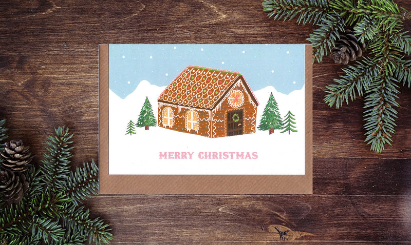 Gingerbread House Christmas Card