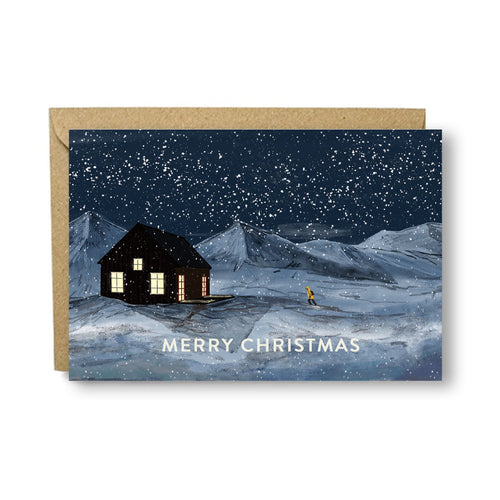 Icelandic Cabin Christmas Card