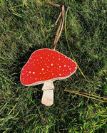 Toadstool Wooden Christmas Decoration