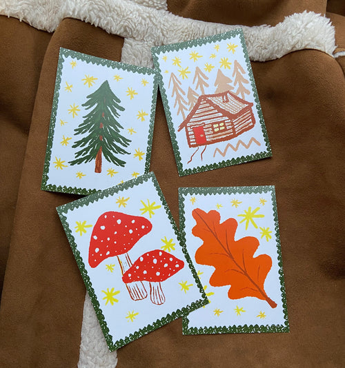 Woodland Postcards Set of 4