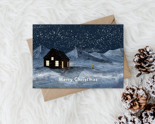 Icelandic Cabin Christmas - Pack of 4 | Christmas Card Set