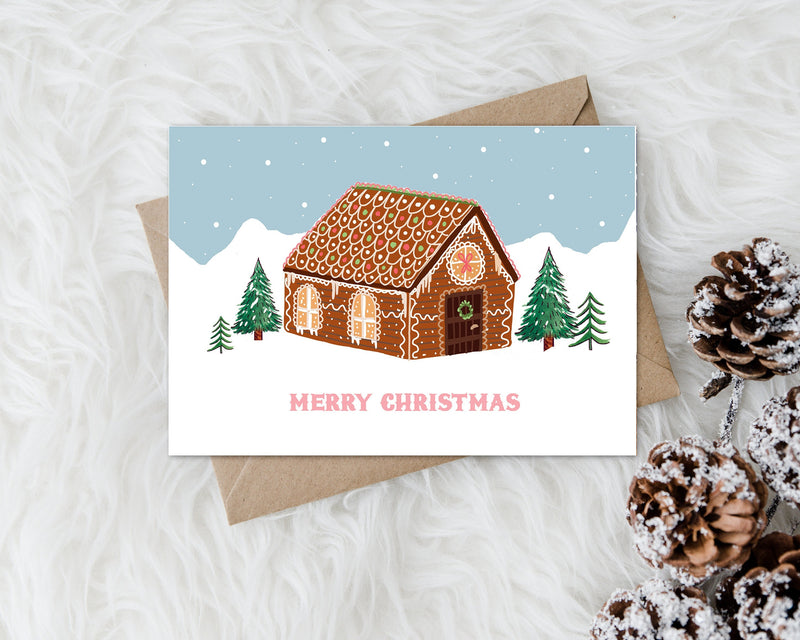 Gingerbread House Christmas Card