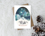Starry Snowglobe Christmas Card