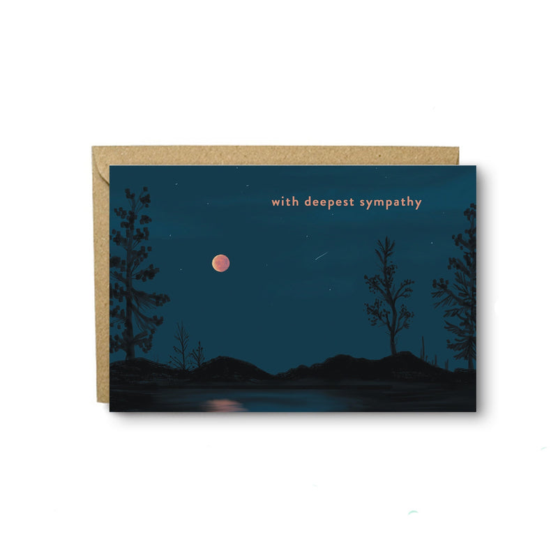 Deepest Sympathy Moon Card