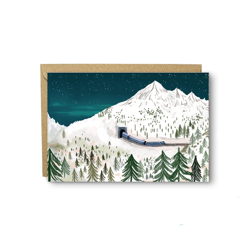 Mountain Train Card