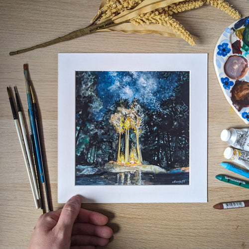 Campfire Original Painting