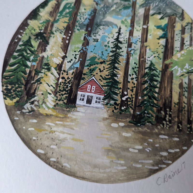Cabin in the Woods Original Painting