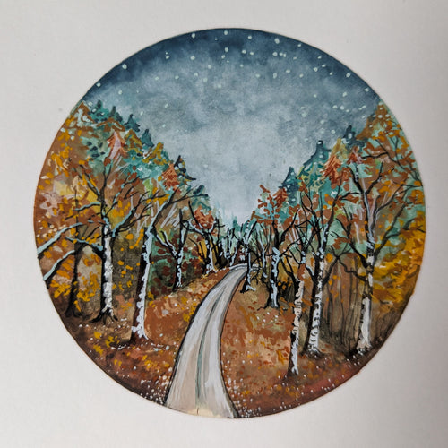 Autumn Road Original Painting